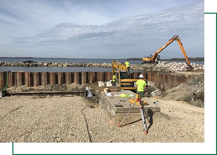 Construction equipment on the Boat Ramp